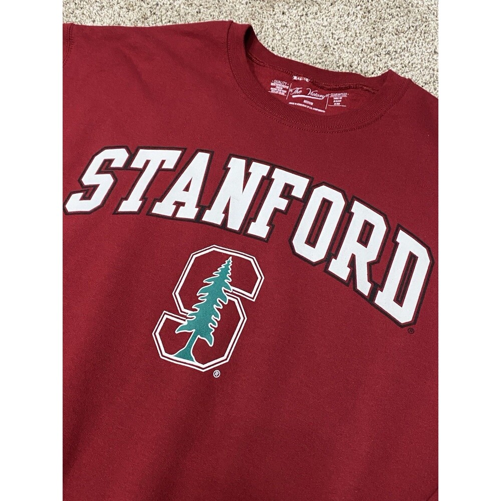 Stanford University Sweatshirt Men’s M Red Fleece Lined Tree Logo The Victory